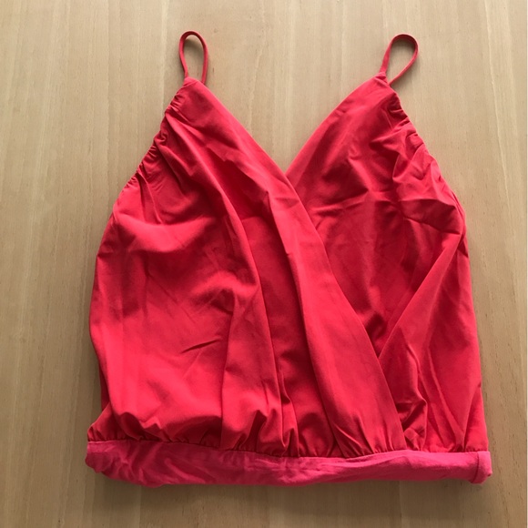 Red bodysuit with cross-back straps. - Picture 2 of 3